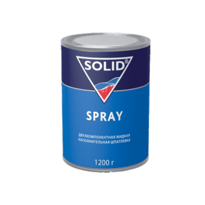 Шпатлевка жидкая SOLID SPRAY - (фасовка 1200 гр.) для окончательных работ